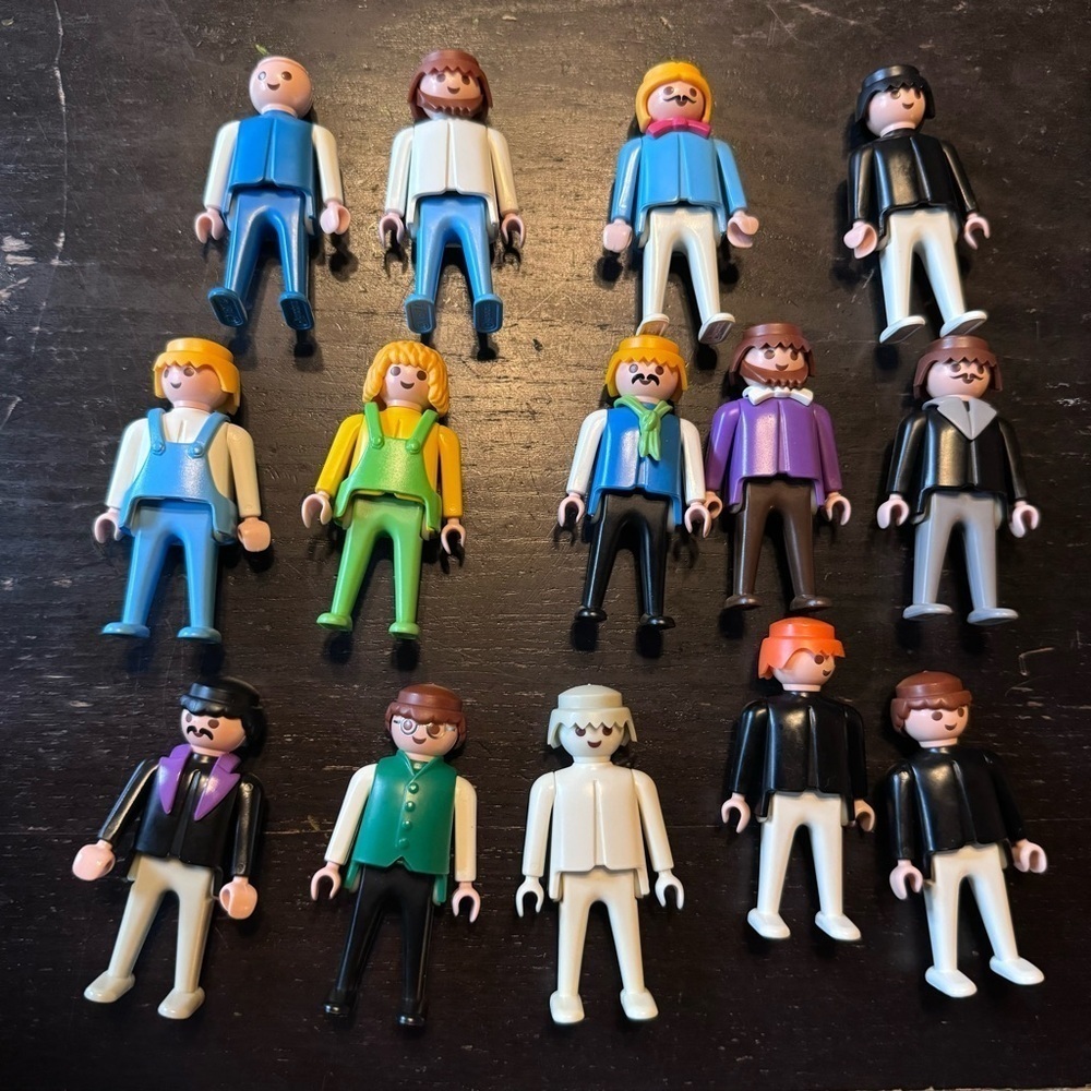 14 vintage Playmobil 1974 people